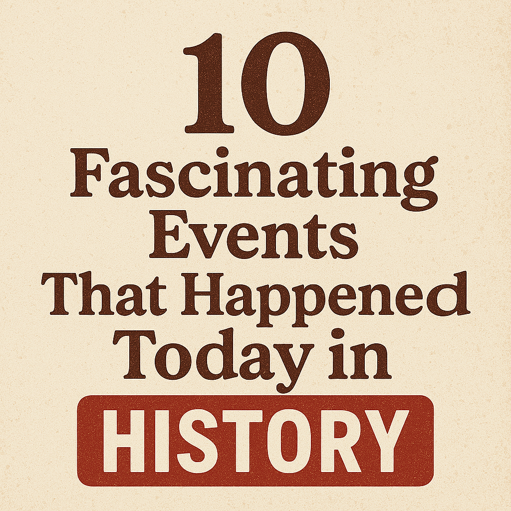 10 Fascinating Events That Happened Today in History