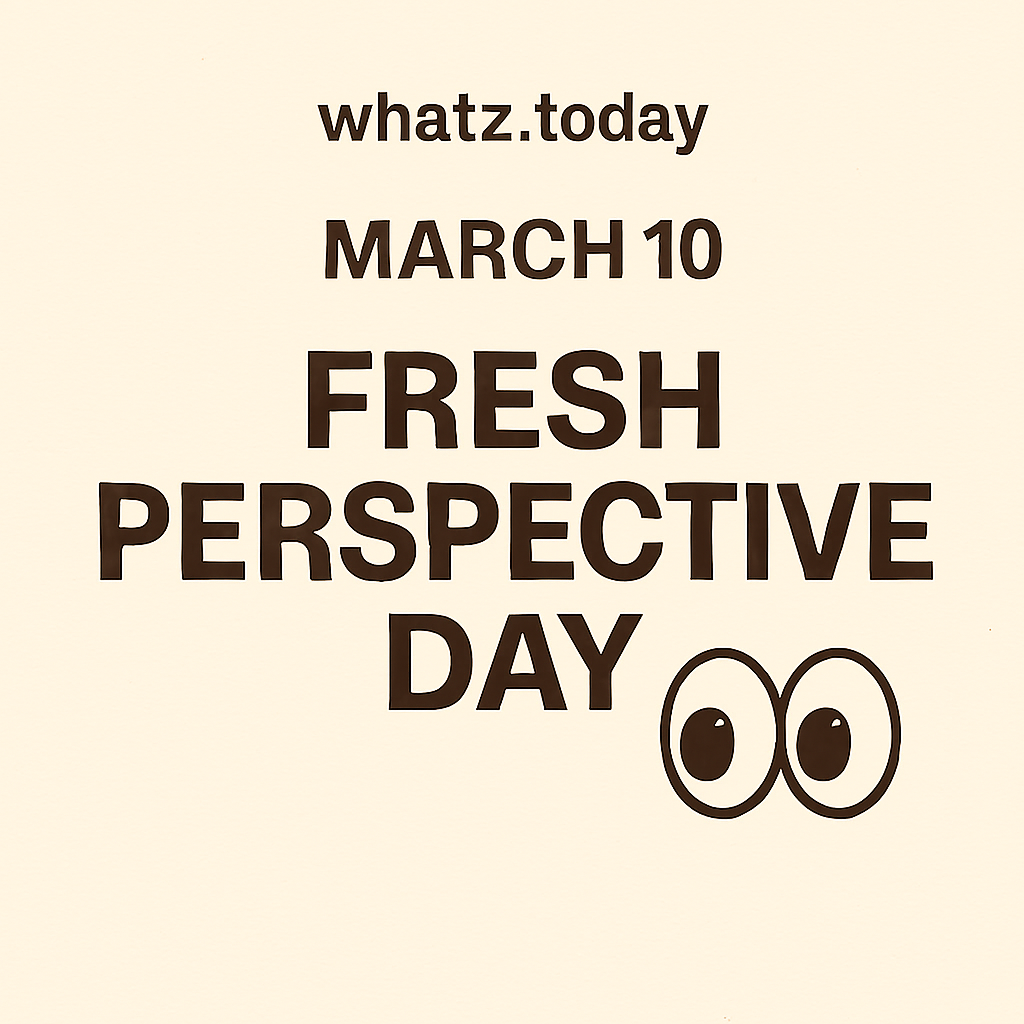 March 10 — Fresh Perspective Day 👀