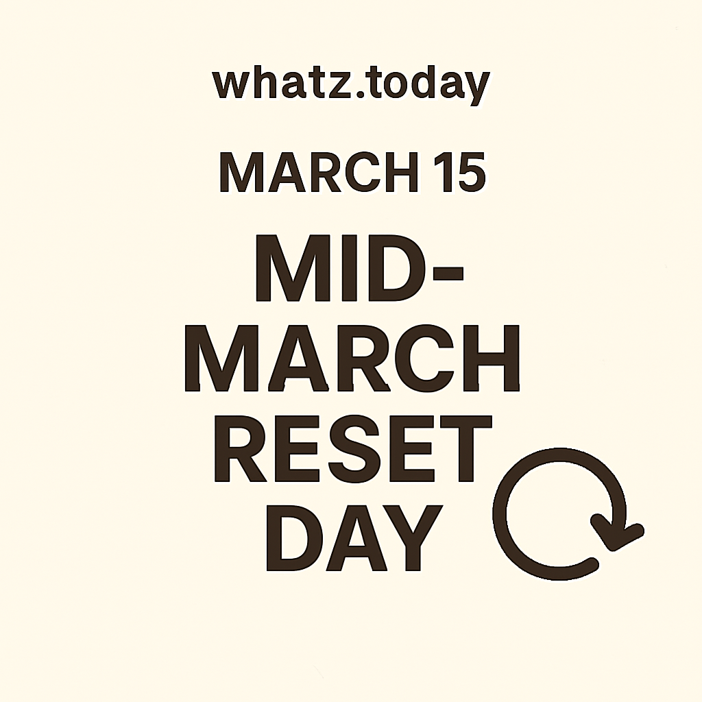 March 15 — Mid-March Reset Day 🔄