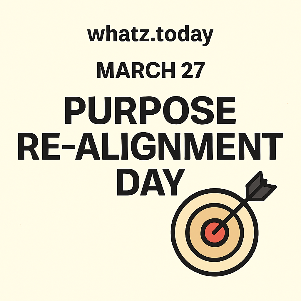 March 27 — Purpose Re-Alignment Day 🎯