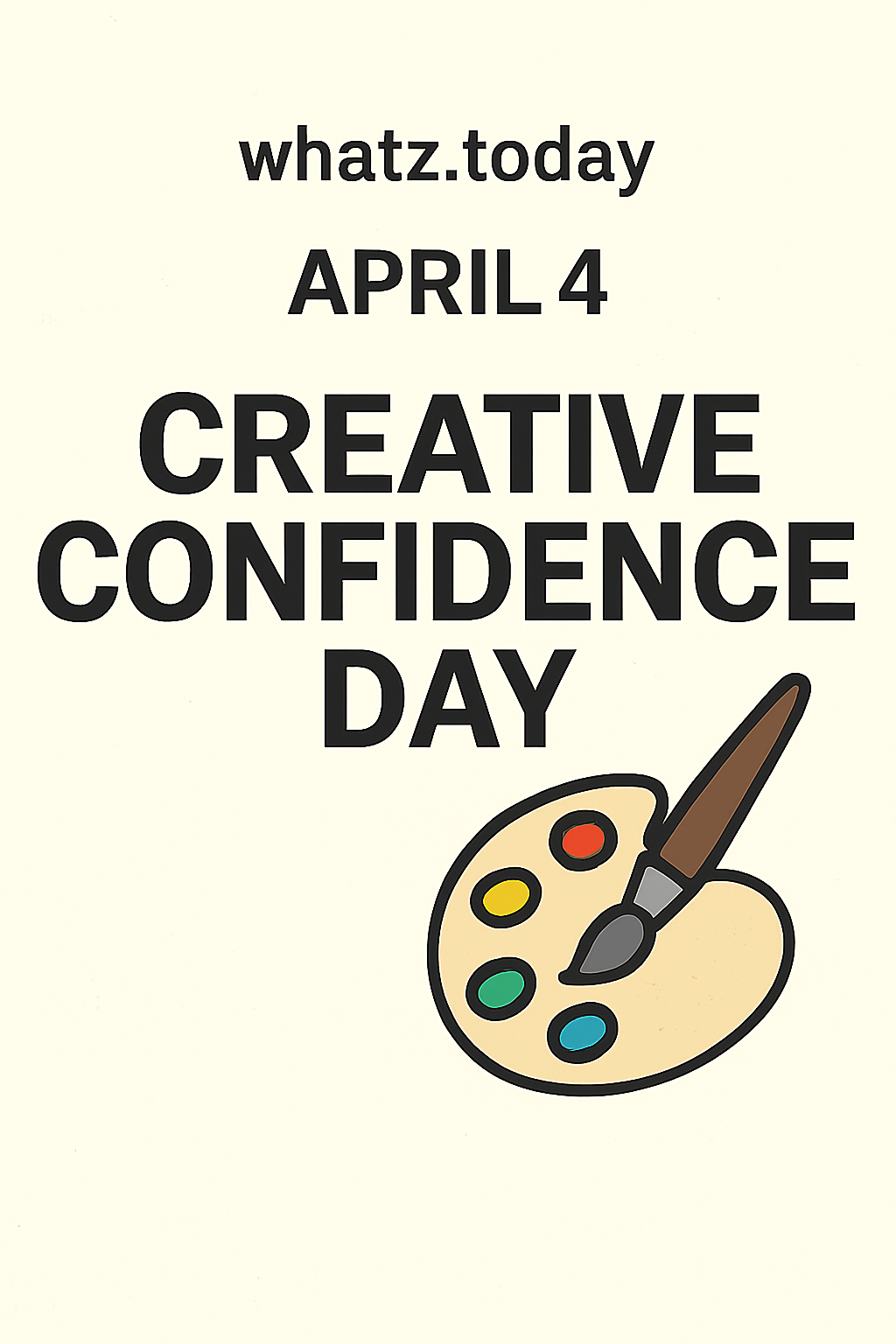 April 4 — Creative Confidence Day 🎨